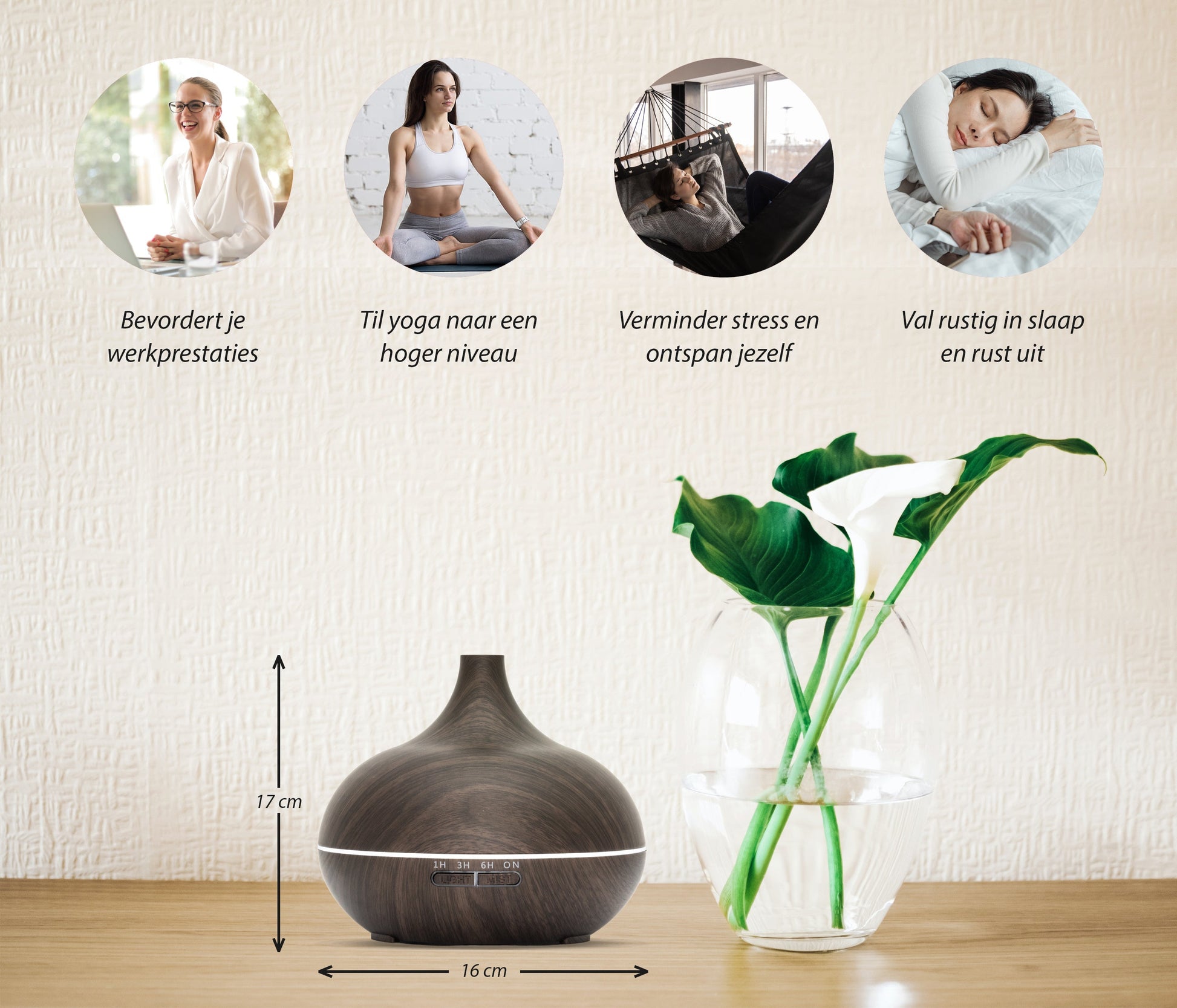 Essential Pro Diffuser - Donker Hout - wevelnit
