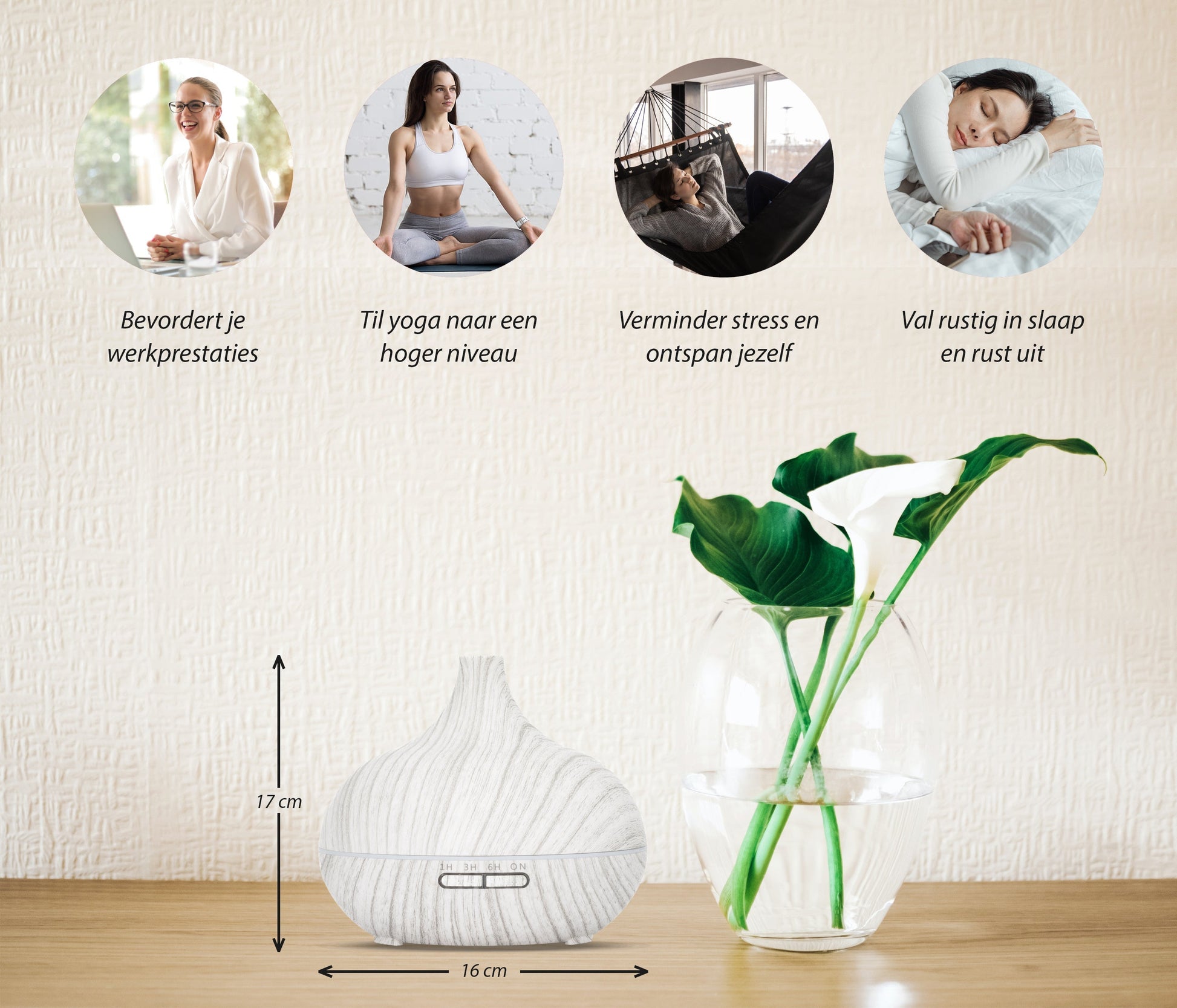 Essential Pro Diffuser - Wit Hout - wevelnit