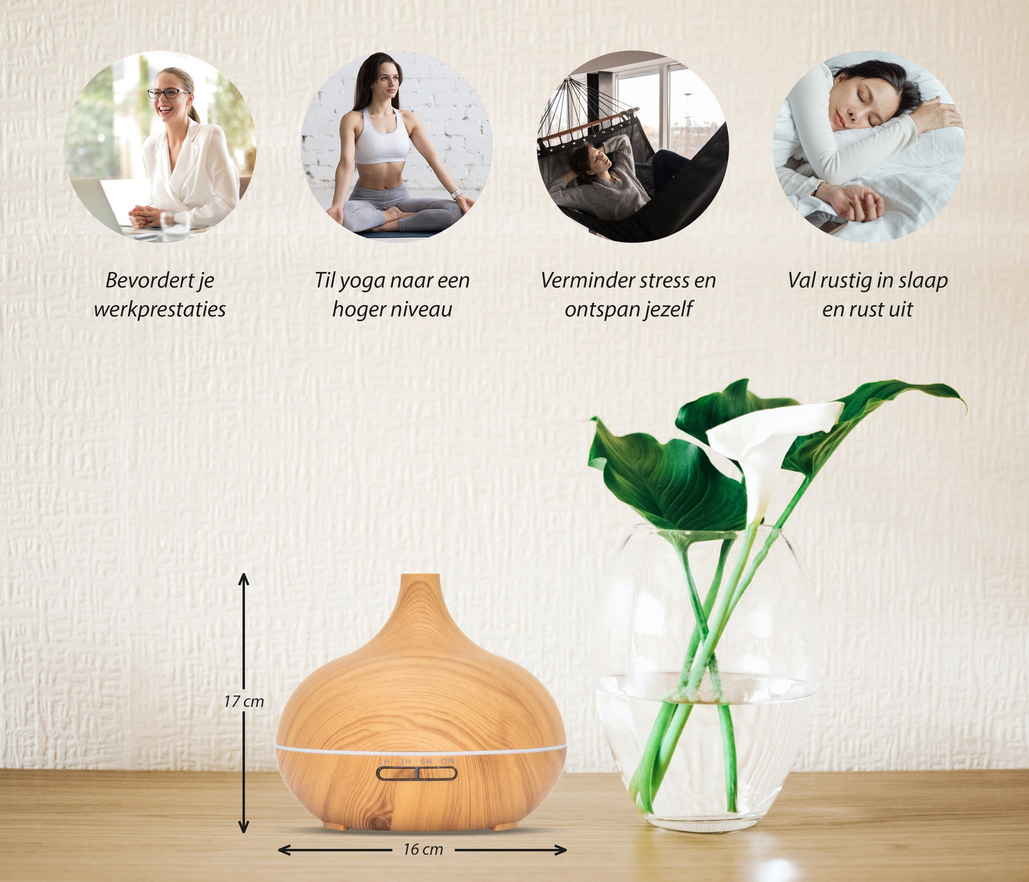 Essential Pro Diffuser - Licht Hout - wevelnit