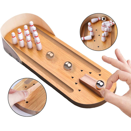 Houten Mini Bowlingspel voor Tafel