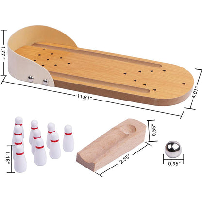 Houten Mini Bowlingspel voor Tafel