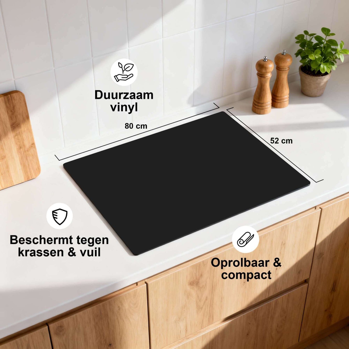 Pure Black – Inductie Beschermer - wevelnit