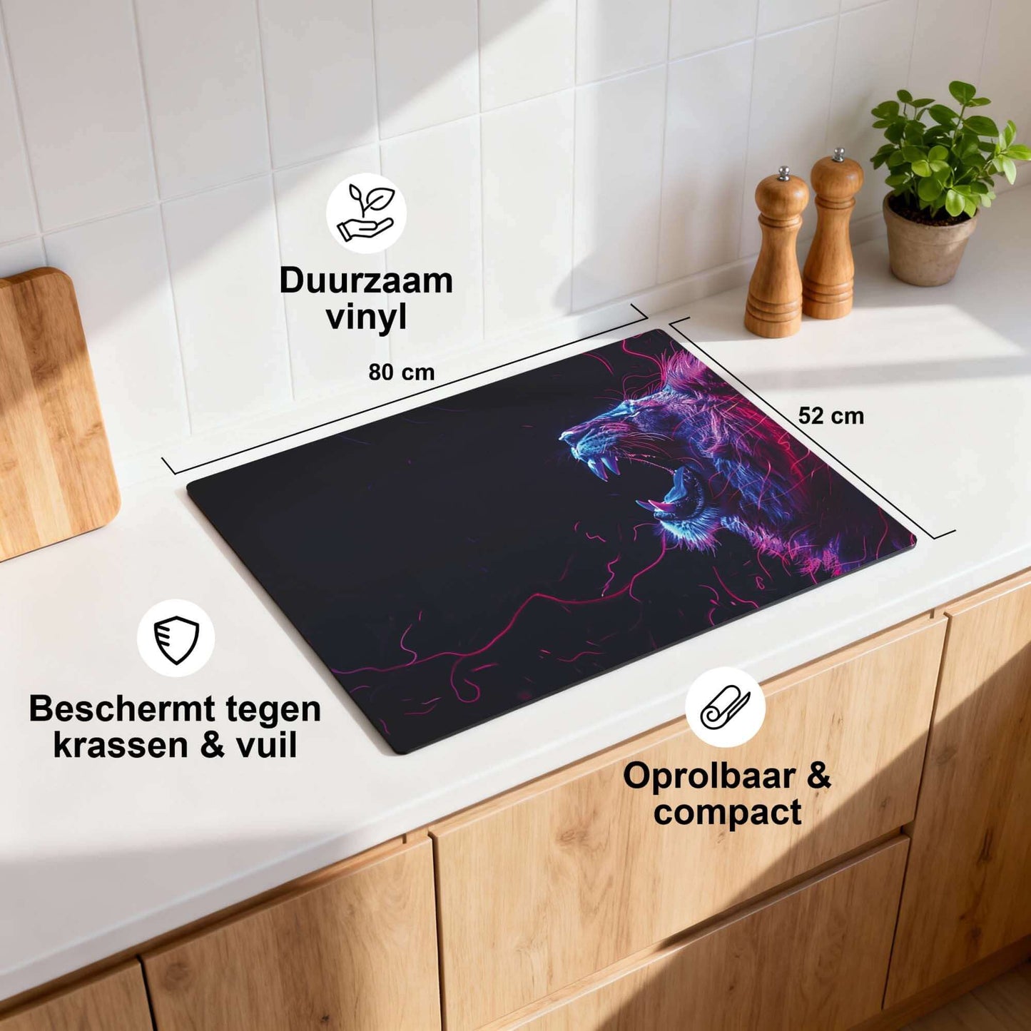 Neon Roar – Inductie Beschermer - wevelnit