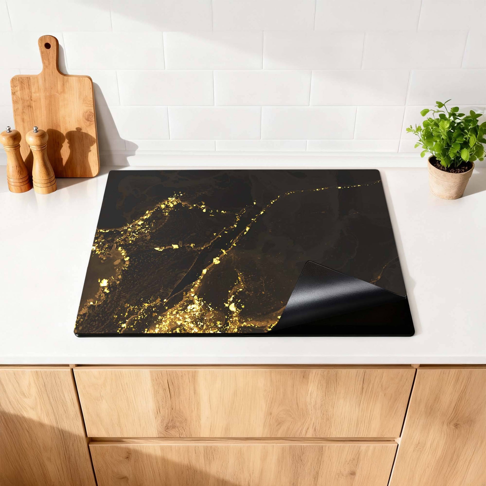 Gilded Marble – Inductie Beschermer - wevelnit