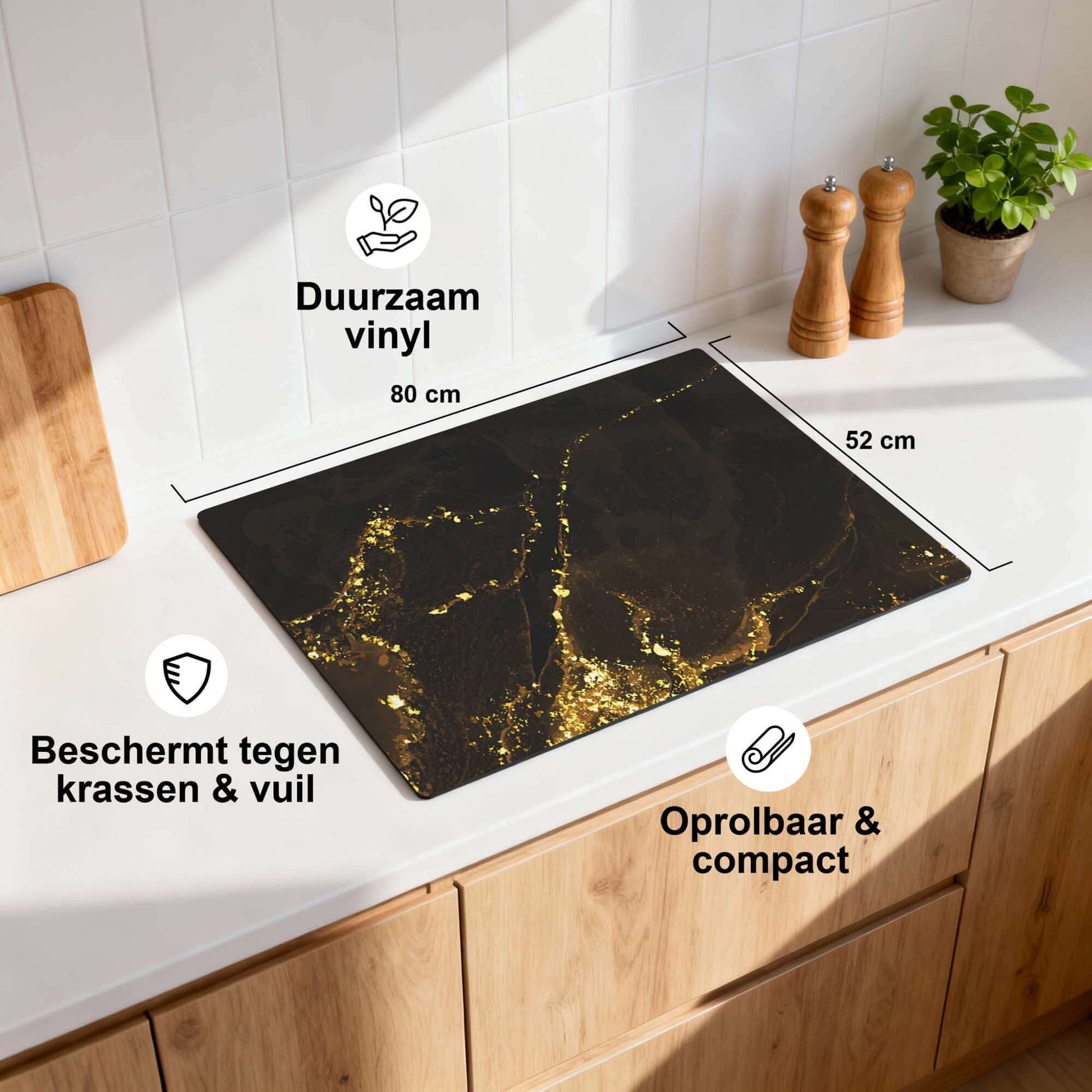 Gilded Marble – Inductie Beschermer - wevelnit