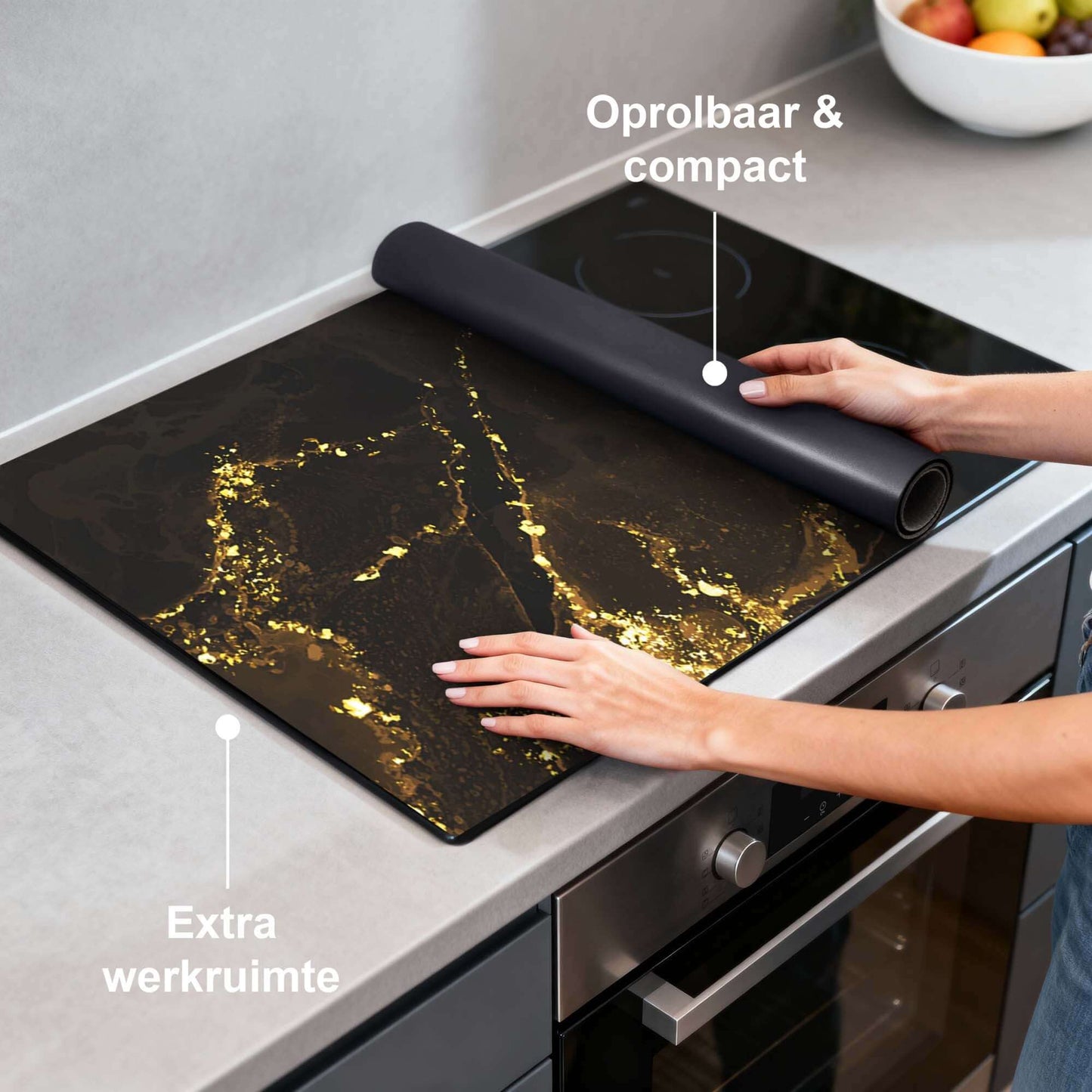 Gilded Marble – Inductie Beschermer - wevelnit