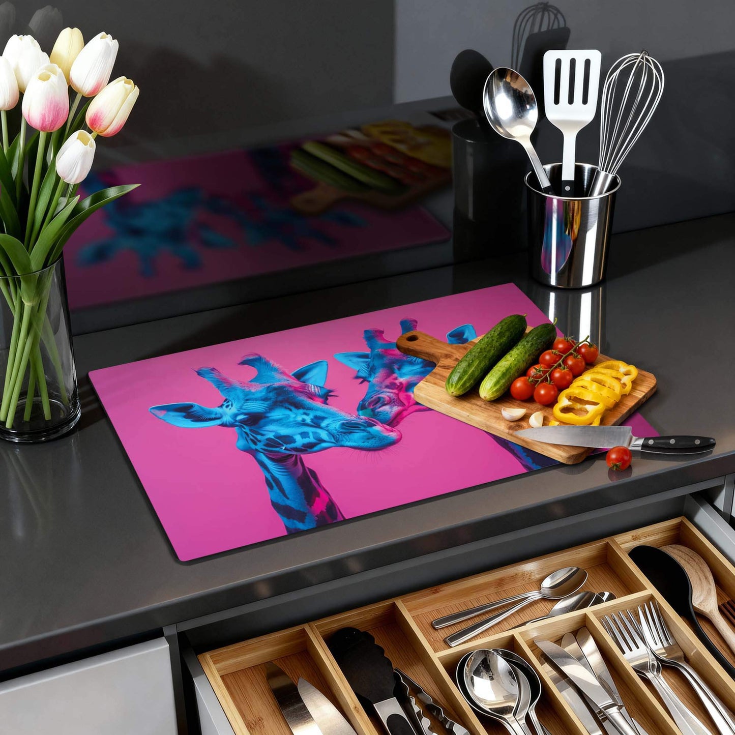 Neon Romance – Inductie Beschermer - wevelnit