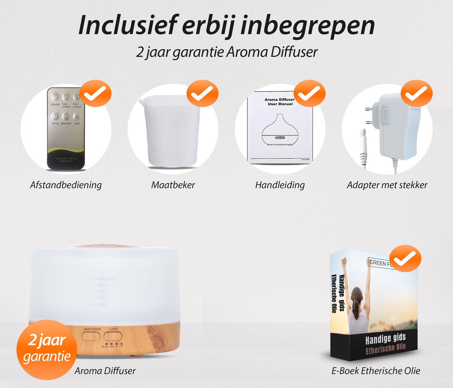 Happiness Pro Diffuser - Licht Hout - wevelnit