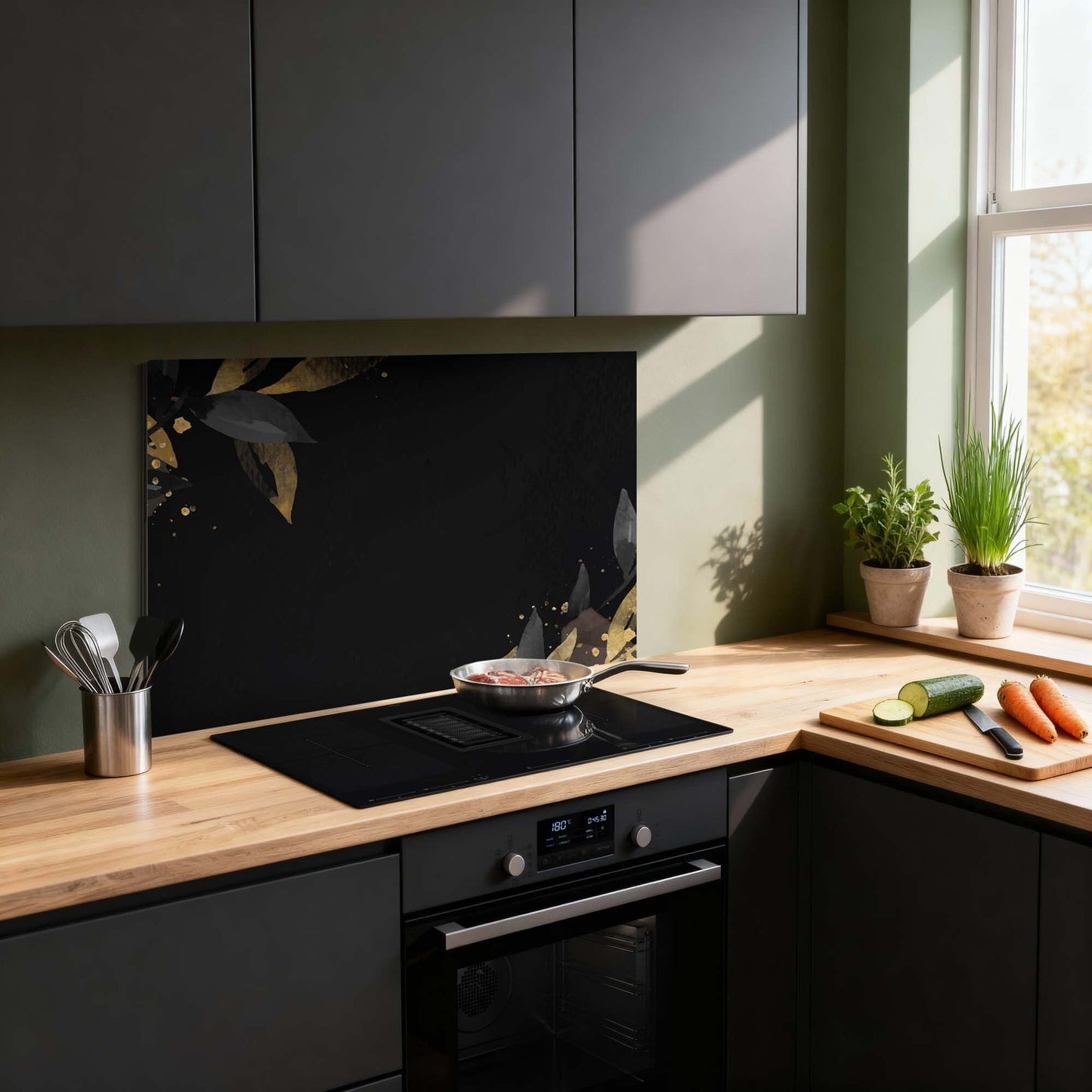 Black Olive Spatscherm - wevelnit