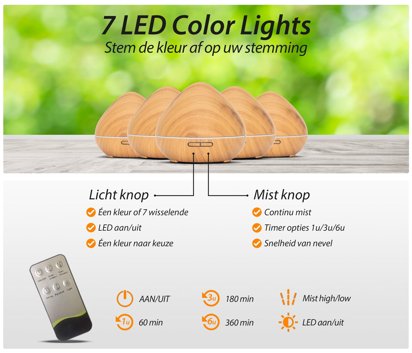 Zen Pro Diffuser - Licht Hout - wevelnit