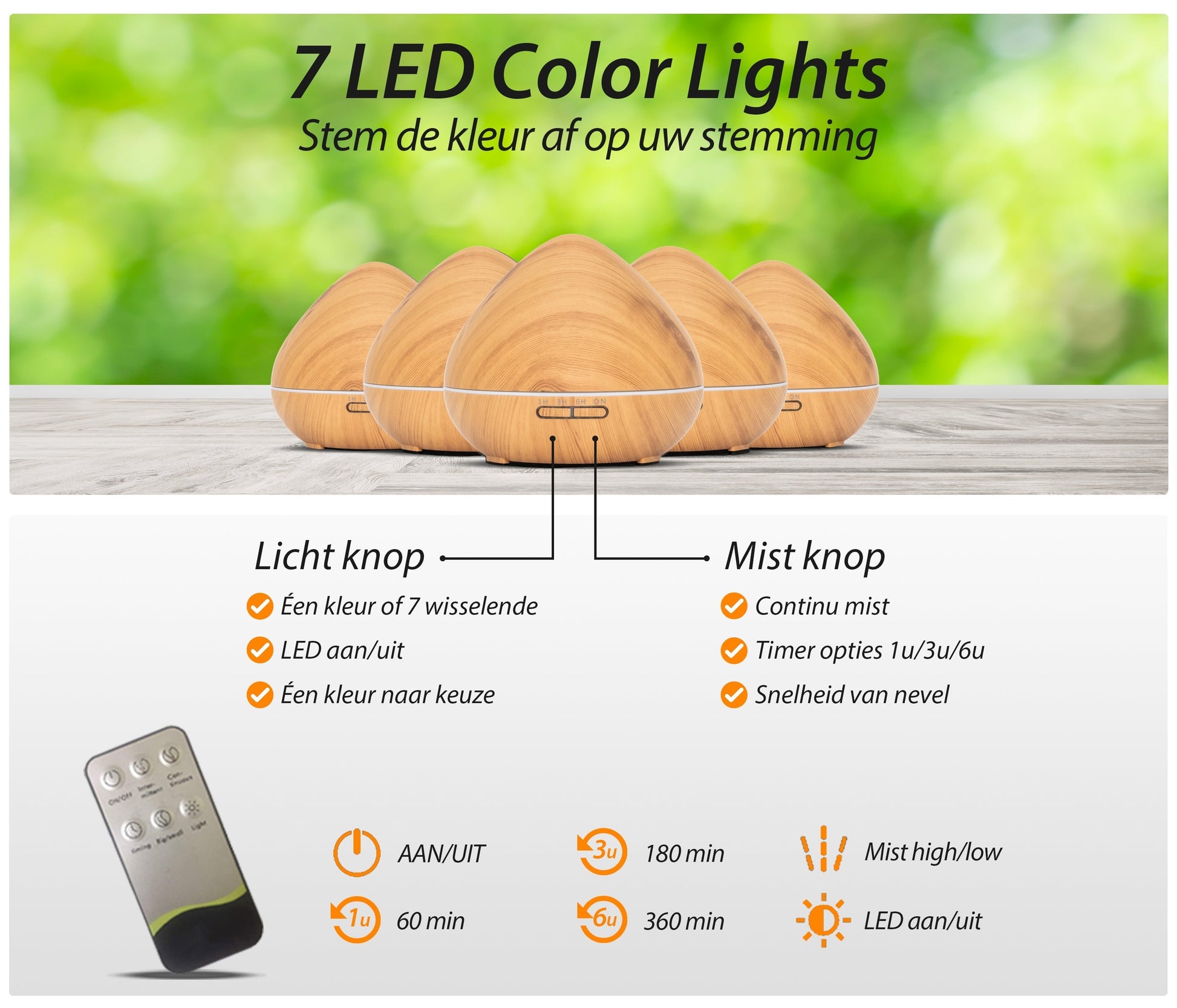 Zen Pro Diffuser - Licht Hout - wevelnit