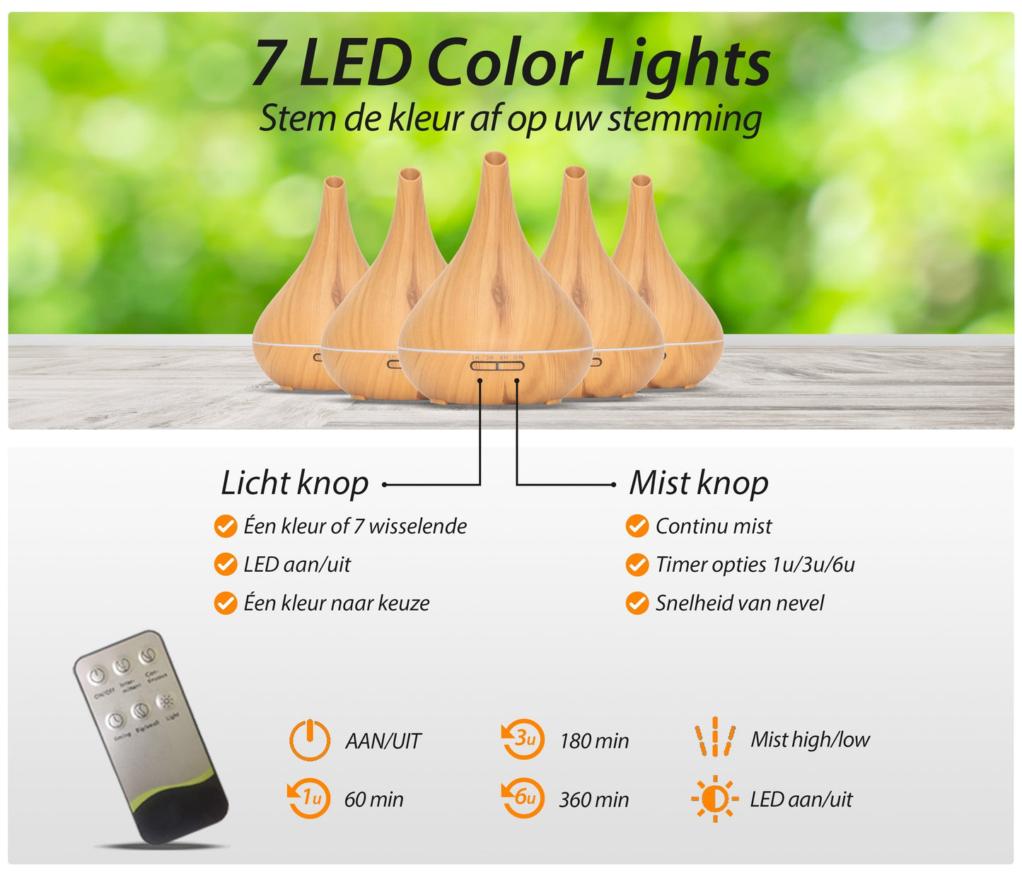 Lotus Pro Diffuser - Licht Hout - wevelnit