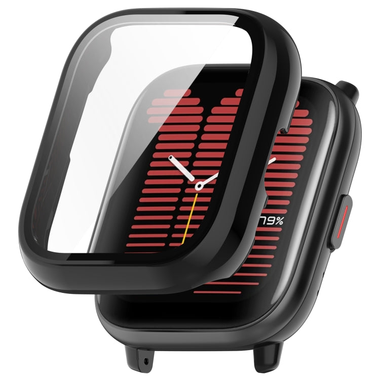Beschermhoes met gehard glas voor Amazfit Active – zwart