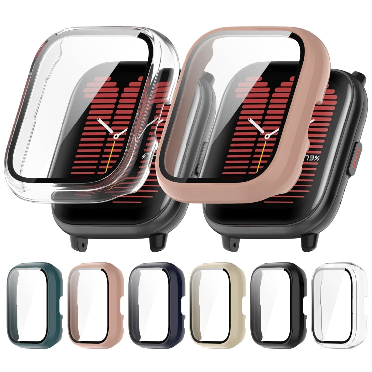 Beschermhoes met gehard glas voor Amazfit Active – zwart