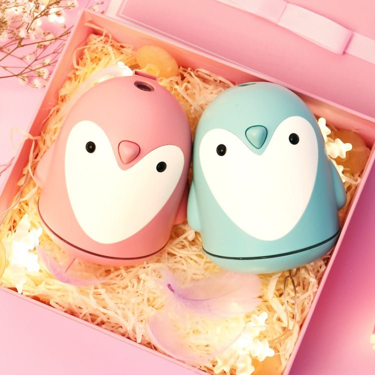 220ml Aroma Humidifier Cute Penguin USB Air Diffuser Home Office Car Mist Maker Air Purifier(Pink) - wevelnit