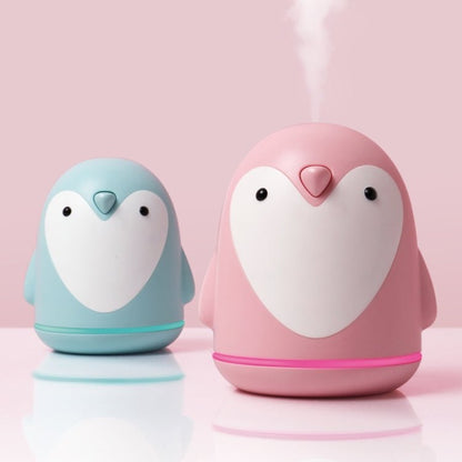 220ml Cute Penguin USB Aroma Humidifier – Air Diffuser for Home, Office & Car (Blue) - wevelnit