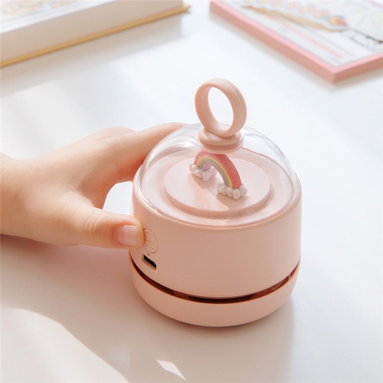 X1 Mini USB Handheld Wireless Desktop Vacuum Cleaner(Pink) - wevelnit