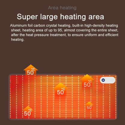 150W 80x33cm Digital Display Adjustable Heated Mouse Pad Desk Warmer - Grey - wevelnit