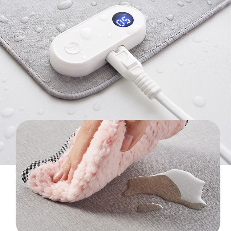 150W 80x33cm Digital Display Adjustable Heated Mouse Pad Desk Warmer - Grey - wevelnit