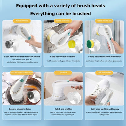 Household Multifunctional Electric Handheld Cleaning Brush - wevelnit