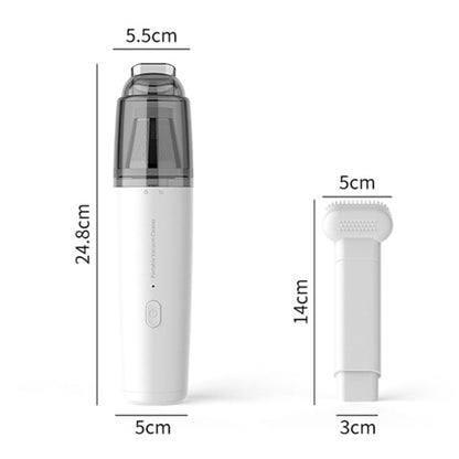 Mini Portable Wireless Car Vacuum Cleaner – Metal Filter (White) - wevelnit