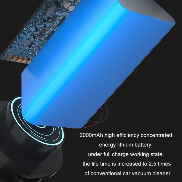 Portable Handheld USB Charging Car Vacuum Cleaner, Color: Wireless Black - wevelnit