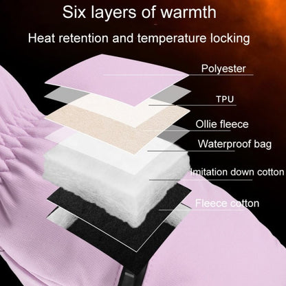 Winter Padded Ski Gloves Outdoor Windproof Warm Sports Gloves Size: S - wevelnit