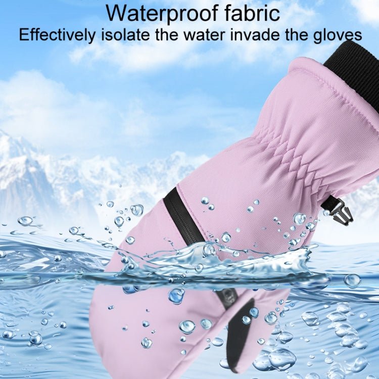 Winter Padded Ski Gloves Outdoor Windproof Warm Sports Gloves Size: S - wevelnit
