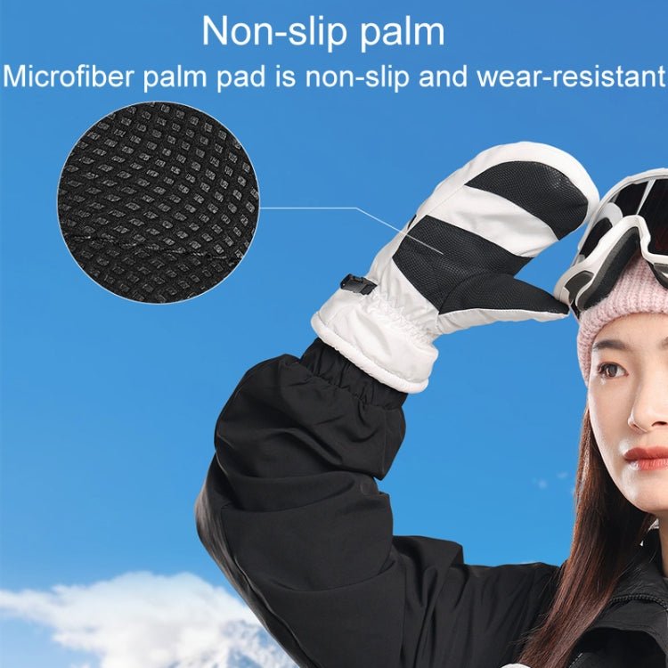 Winter Padded Ski Gloves Outdoor Windproof Warm Sports Gloves Size: S - wevelnit