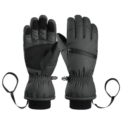 Winter Padded Ski Finger Gloves Outdoor Windproof Warm Sports Gloves Size: S - wevelnit