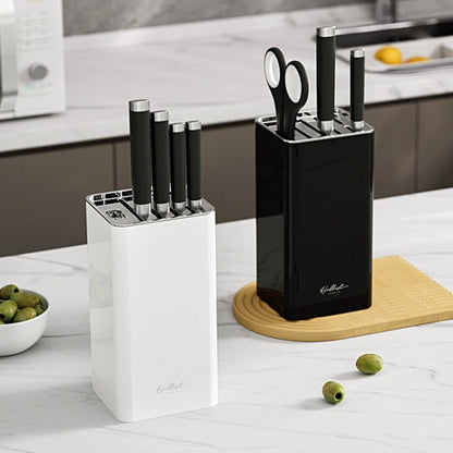 Kitchen Knife Organizer Household Cooking Knife Storage Rack(Black) - wevelnit