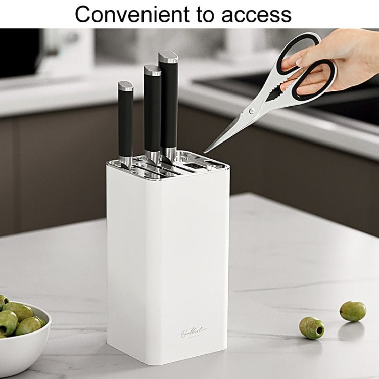 Kitchen Knife Organizer Household Cooking Knife Storage Rack(Black) - wevelnit