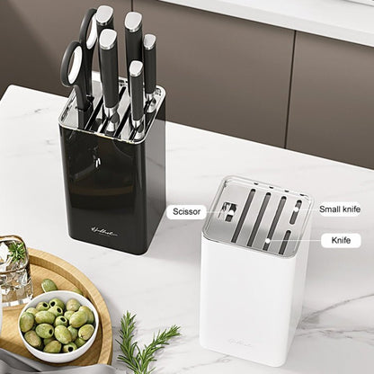 Kitchen Knife Organizer Household Cooking Knife Storage Rack(White) - wevelnit