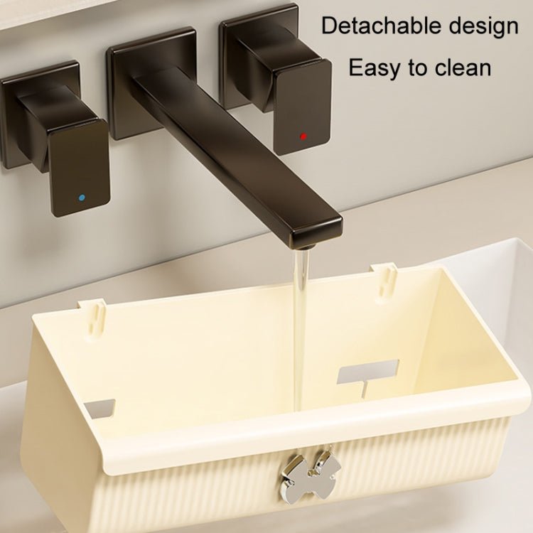 Suction Cup Wall Mounted Bathroom Shelf Drainage Detachable Storage Rack Hanging Basket, Style: 2 Layers Large Brown - wevelnit