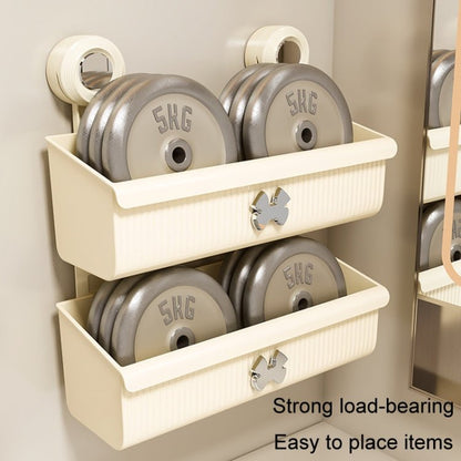 Suction Cup Wall Mounted Bathroom Shelf Drainage Detachable Storage Rack Hanging Basket, Style: 2 Layers Large Brown - wevelnit