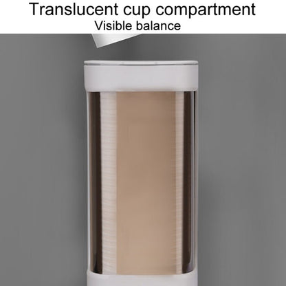 Household Disposable Cup Organizer Water Dispenser Dustproof Wall Mounted Shelf, Style: Single Cylinder White - wevelnit
