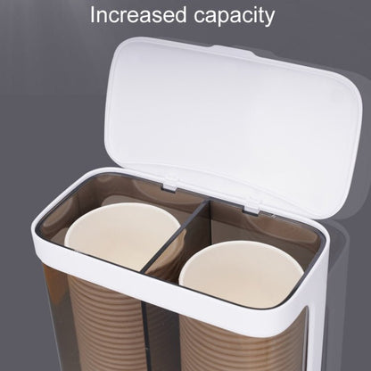 Household Disposable Cup Organizer Water Dispenser Dustproof Wall Mounted Shelf, Style: Single Cylinder White - wevelnit