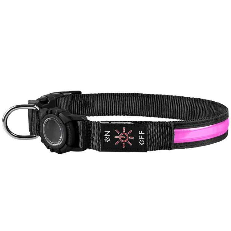 LED Waterproof Dog Collar with AirTag Holder – Quick Release (S / M / L) - wevelnit