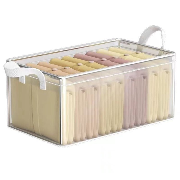 Transparent Steel Frame Clothes Storage Bag with Handle Foldable Wardrobe Organizer - wevelnit