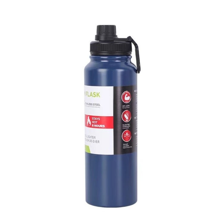 1000ml 304 Stainless Steel Insulated Sports Water Bottle – Vacuum Flask (Blue) - wevelnit