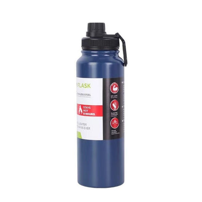 1000ml 304 Stainless Steel Insulated Sports Water Bottle – Vacuum Flask (Blue) - wevelnit
