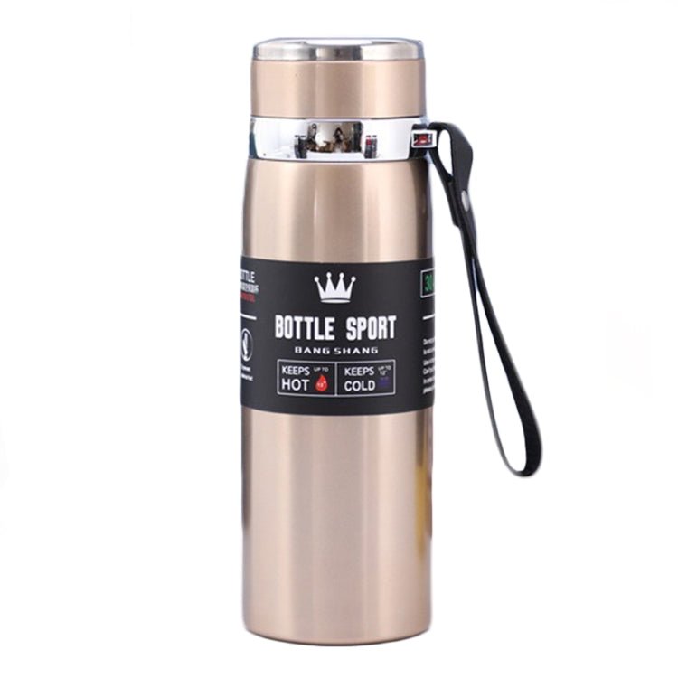 800mL 316 Stainless Steel Insulated Thermos Mug – Large Capacity (Gold) - wevelnit