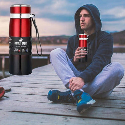 800mL 316 Stainless Steel Insulated Thermos Mug – Large Capacity (Gold) - wevelnit