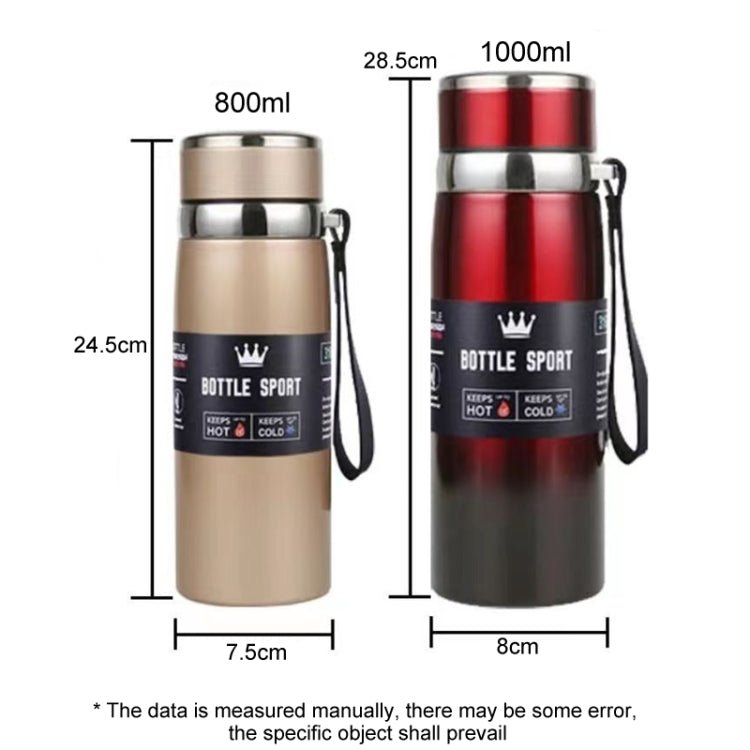 1000ml 316 Stainless Steel Vacuum Insulated Mug – Coffee Color - wevelnit
