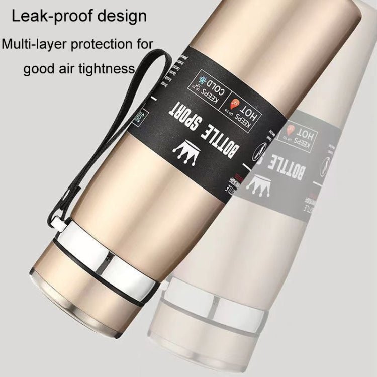 800mL 316 Stainless Steel Insulated Thermos Mug – Large Capacity (Gold) - wevelnit