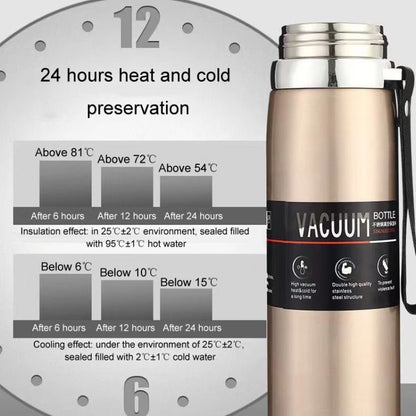 800mL 316 Stainless Steel Insulated Thermos Mug – Large Capacity (Gold) - wevelnit