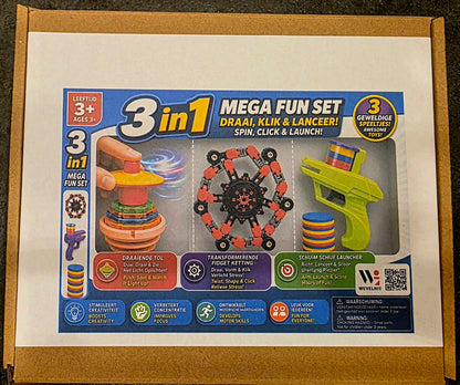Wevelnit 3-in-1 Mega Fun Set – LED Gyroscoop