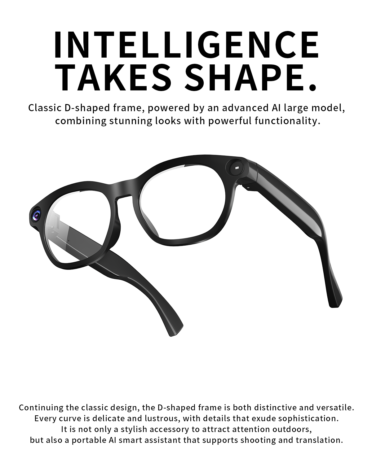 Wevelnit CY03 AI Camera Glasses – 8MP, Open-Ear Audio and AI Assistant