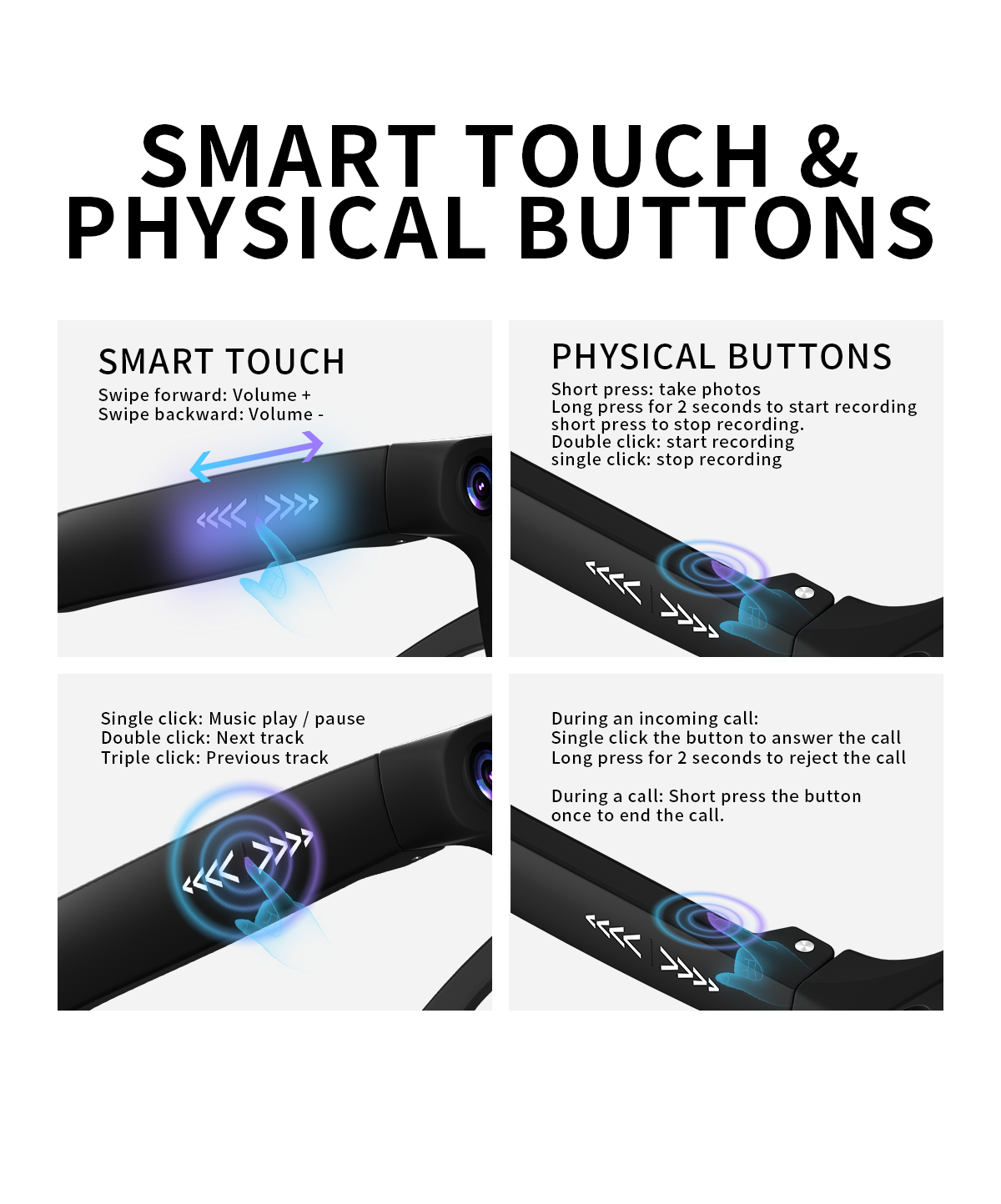 Wevelnit CY03 AI Camera Glasses – 8MP, Open-Ear Audio and AI Assistant