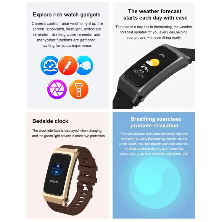 A8 Smartwatch met ingebouwde Bluetooth-oordopjes – 2-in-1